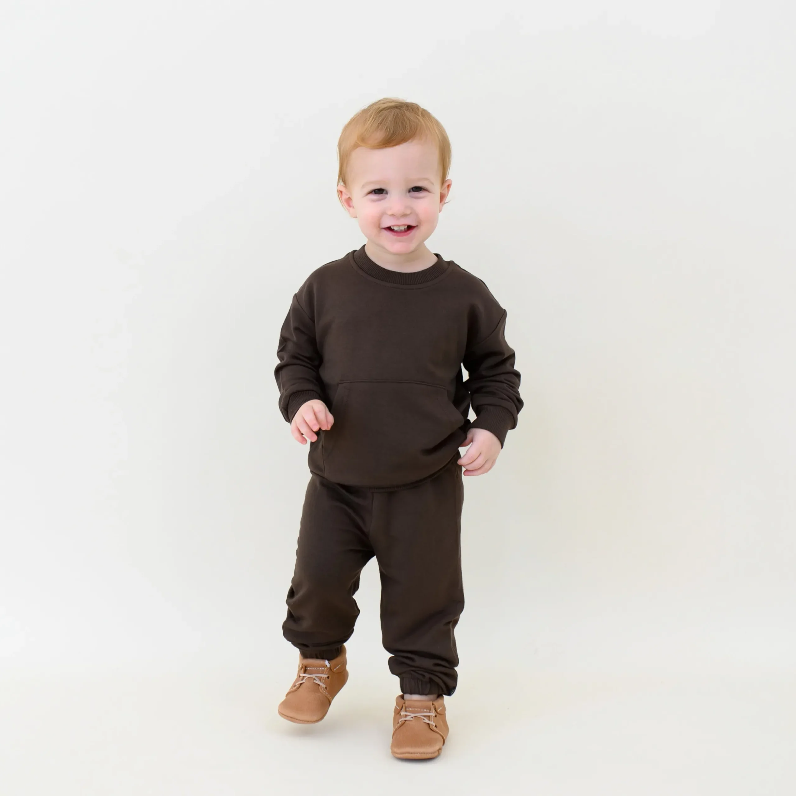 Kyte Baby French Terry Jogger Set in Espresso