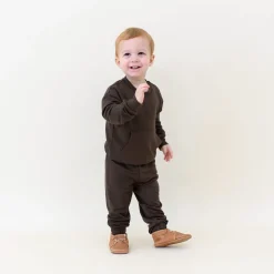 Kyte Baby French Terry Jogger Set in Espresso