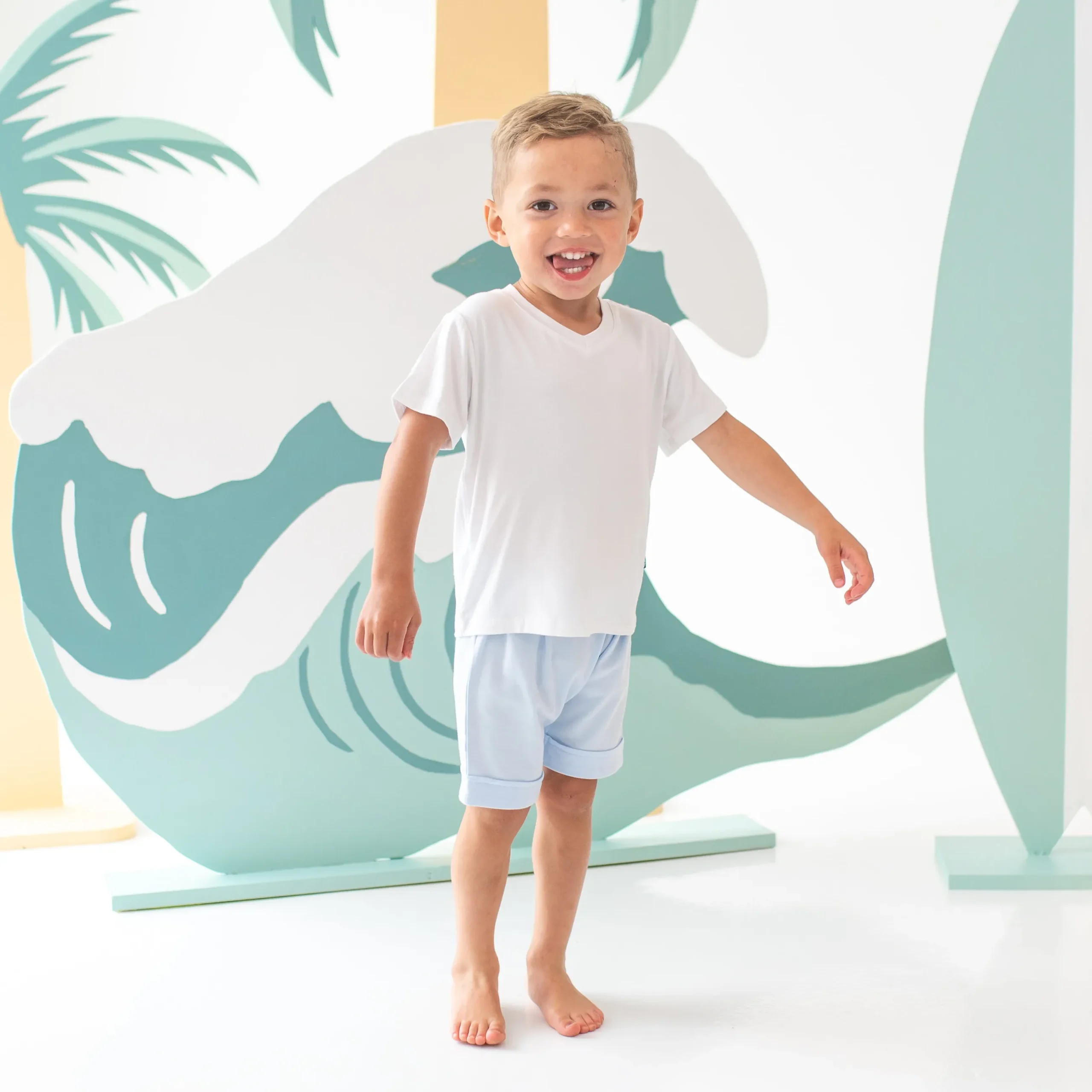 Best Kyte Baby Harem Shorts in Mist