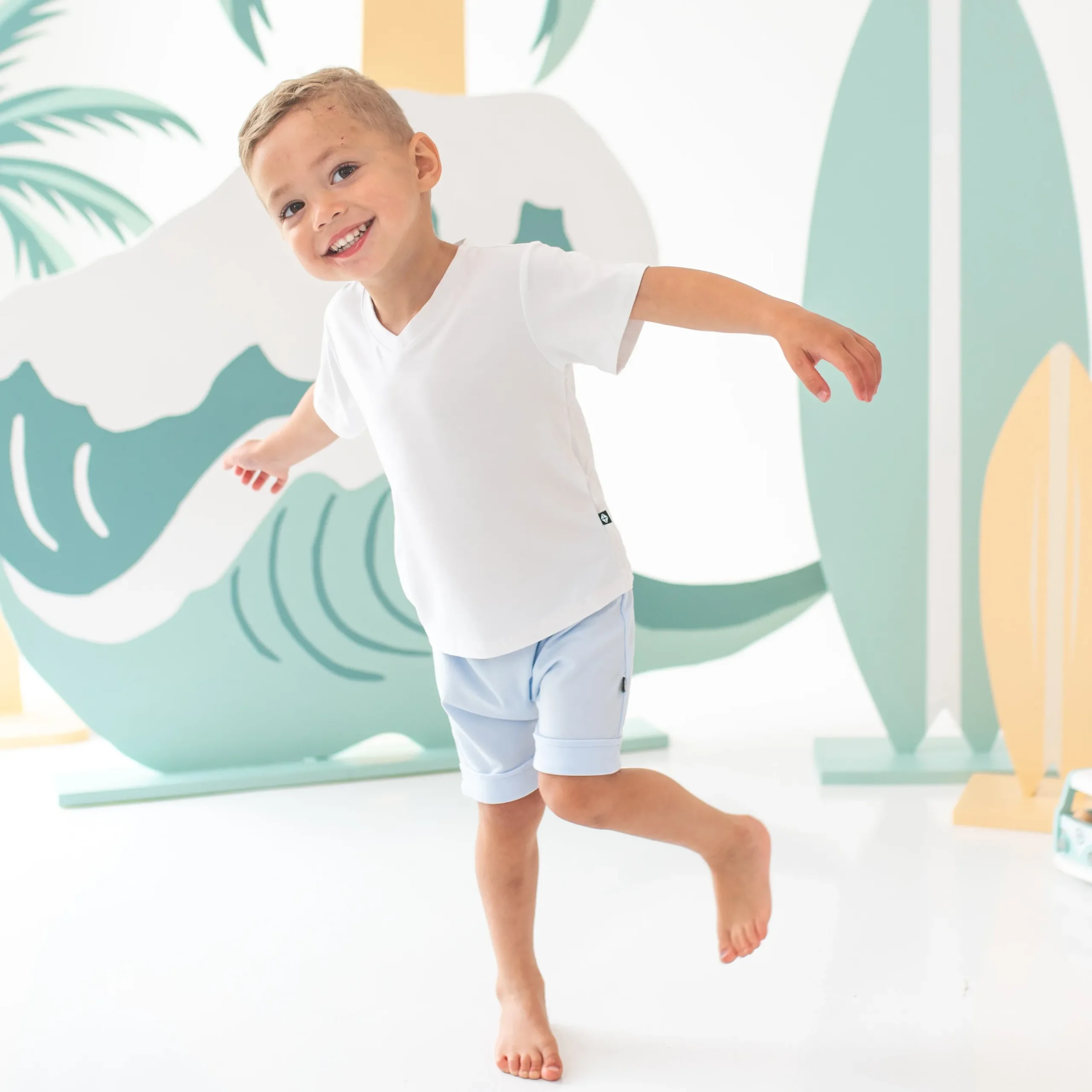Best Kyte Baby Harem Shorts in Mist