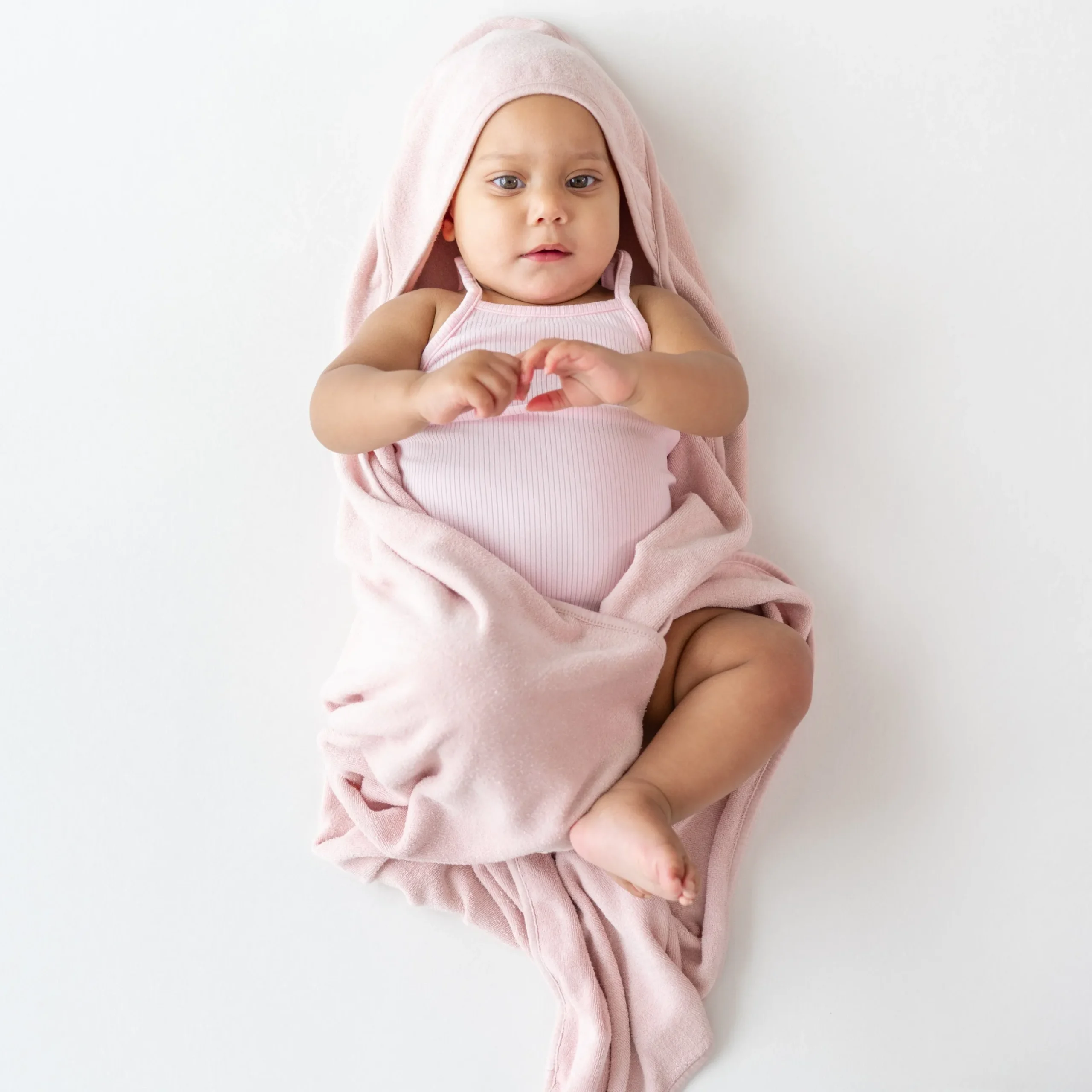 Sale Kyte Baby Hooded Bath Towel in Blush