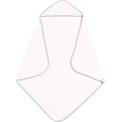 Kyte Baby Hooded Bath Towel in Cloud with Storm Trim