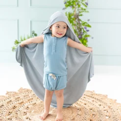 Best Kyte Baby Hooded Bath Towel in Fog