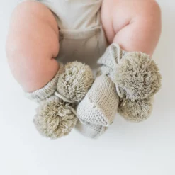 Sale Kyte Baby Knit Booties in Almond