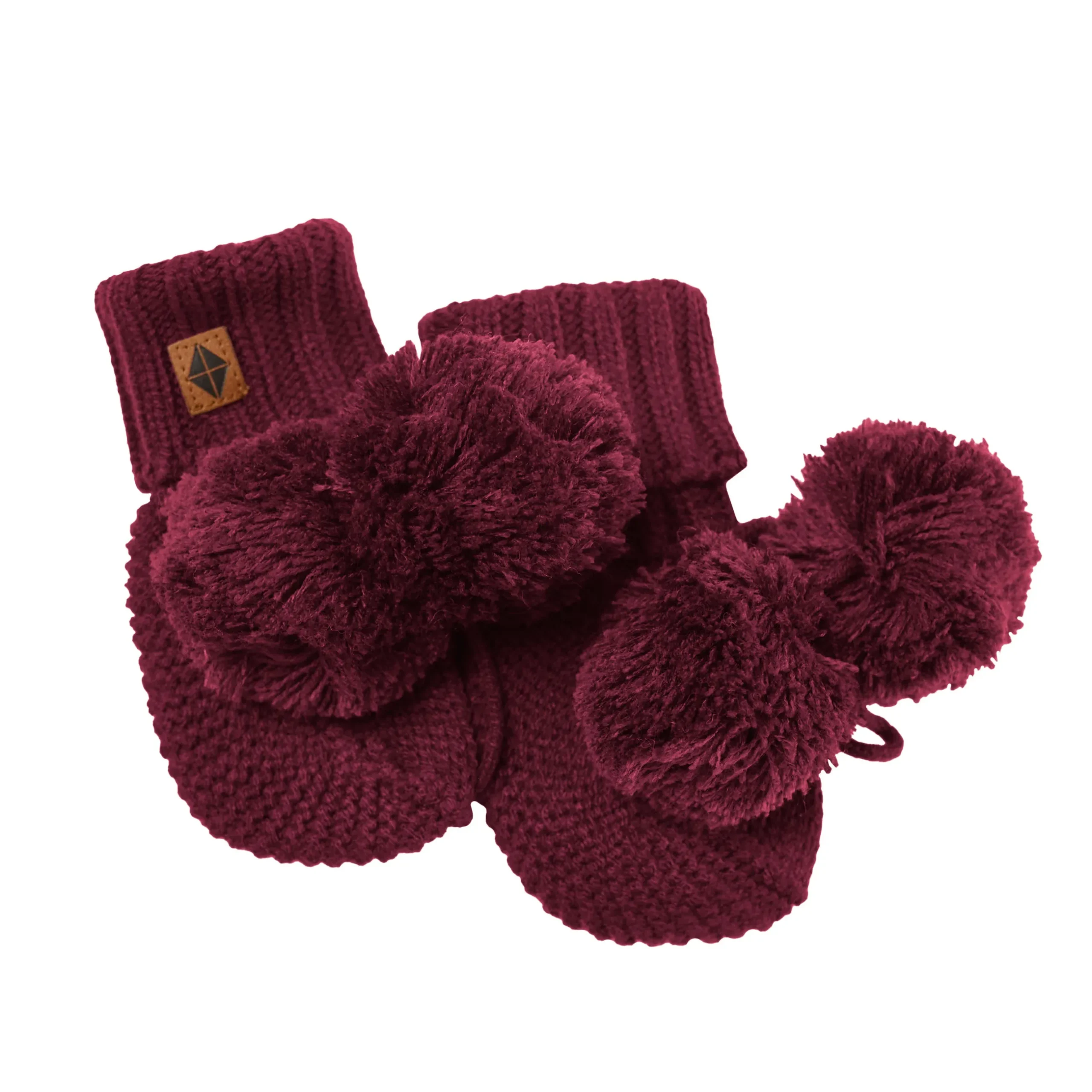 Outlet Kyte Baby Knit Booties in Burgundy