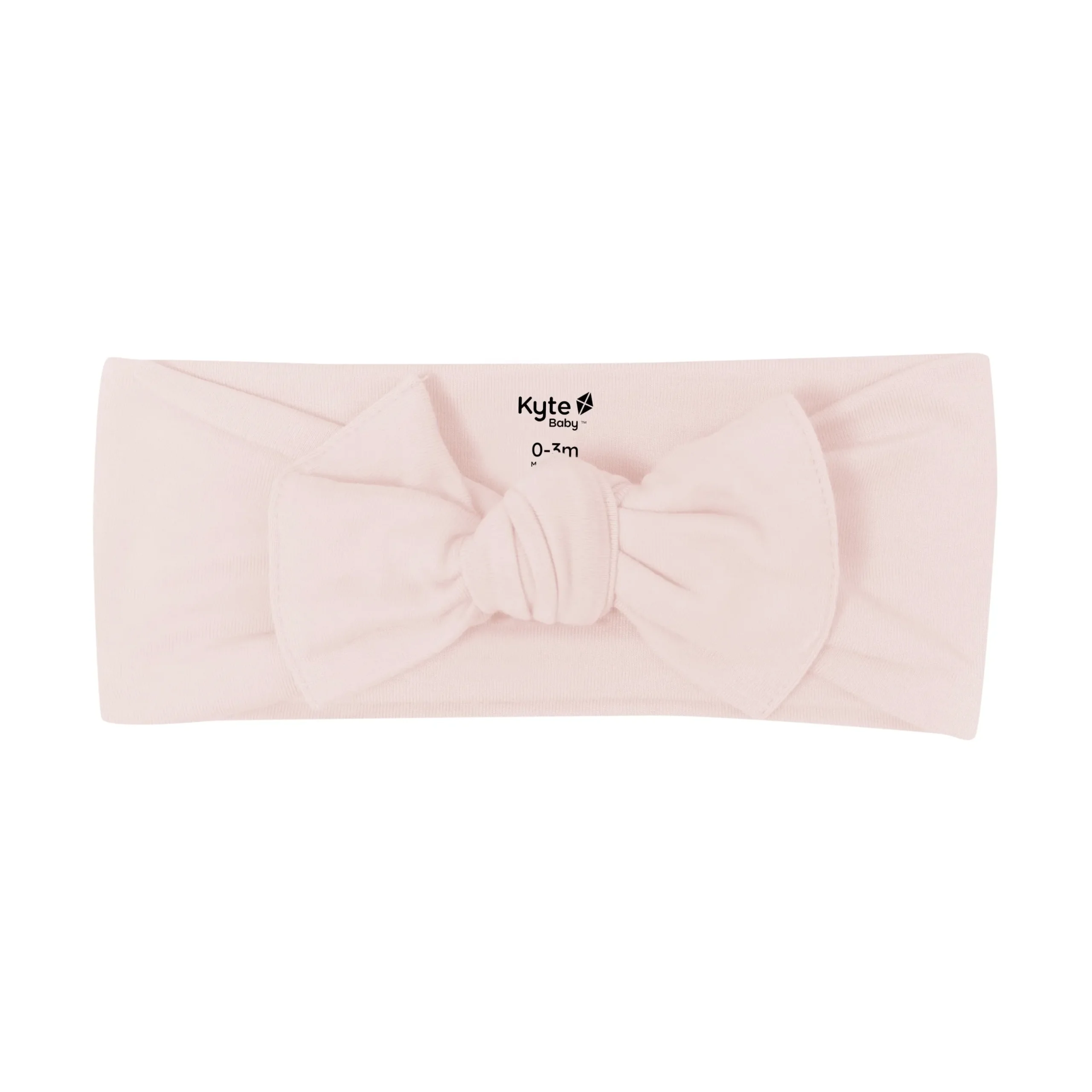 Hot Kyte Baby Knotted Bow Headband in Blush