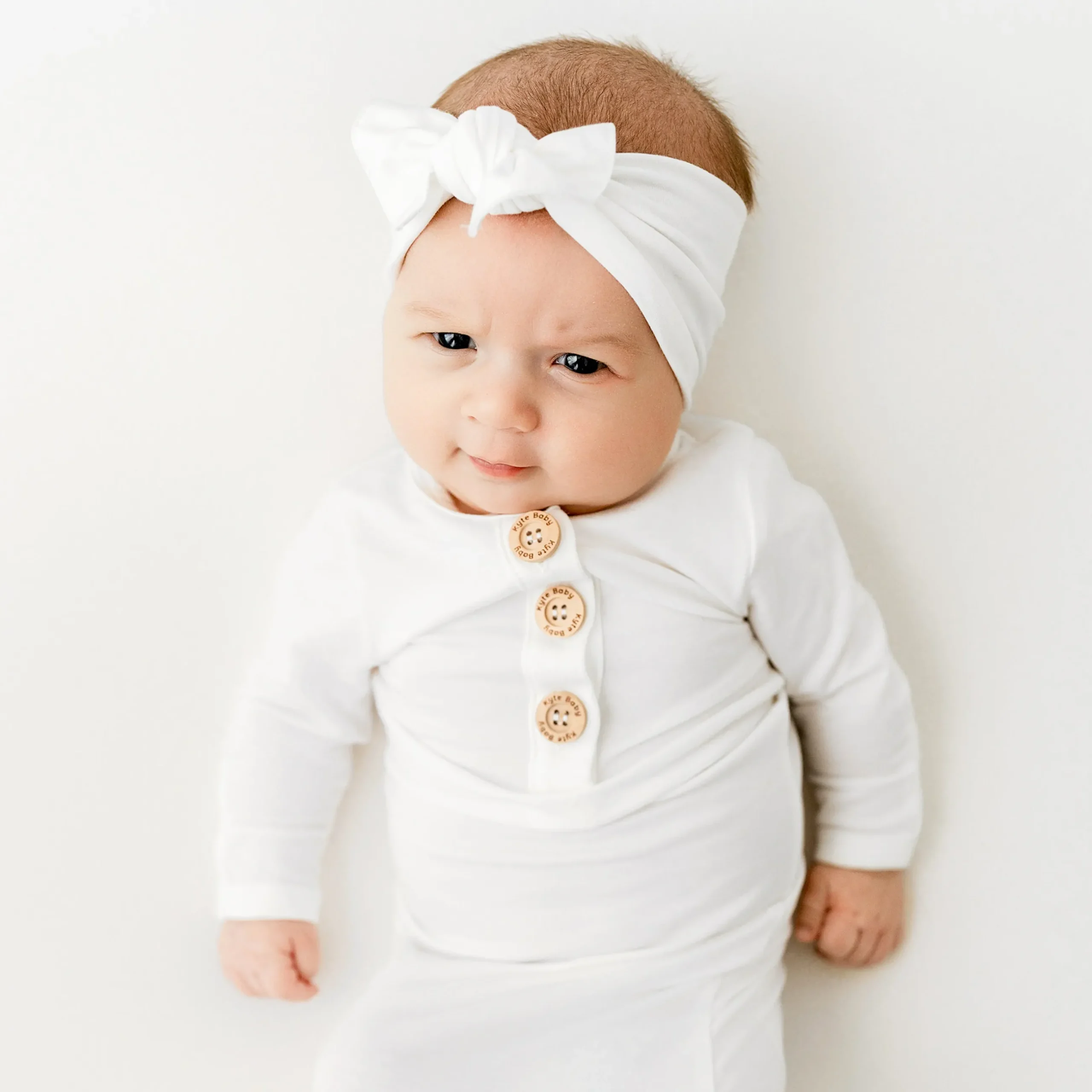 Outlet Kyte Baby Knotted Bow Headband in Cloud