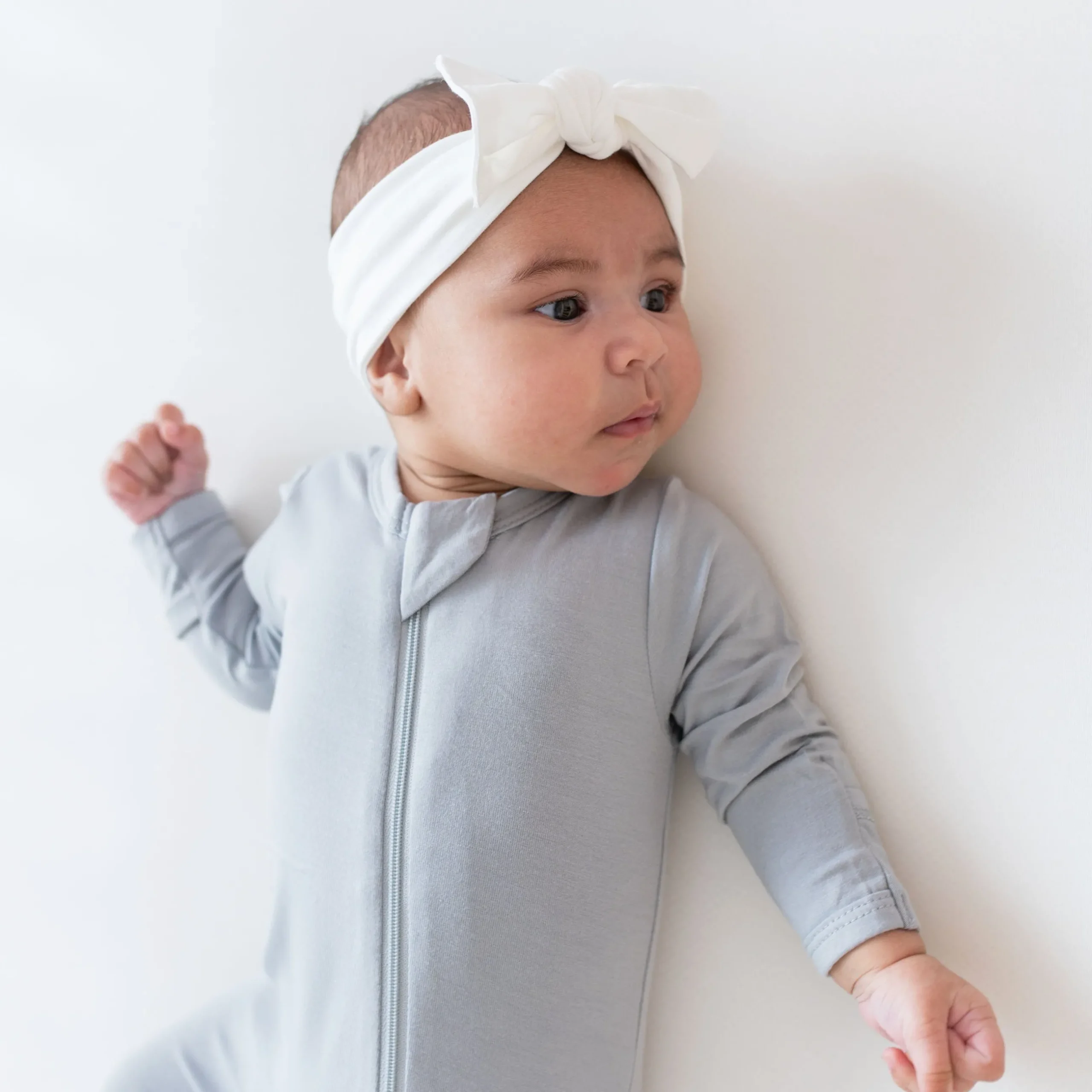 Outlet Kyte Baby Knotted Bow Headband in Cloud