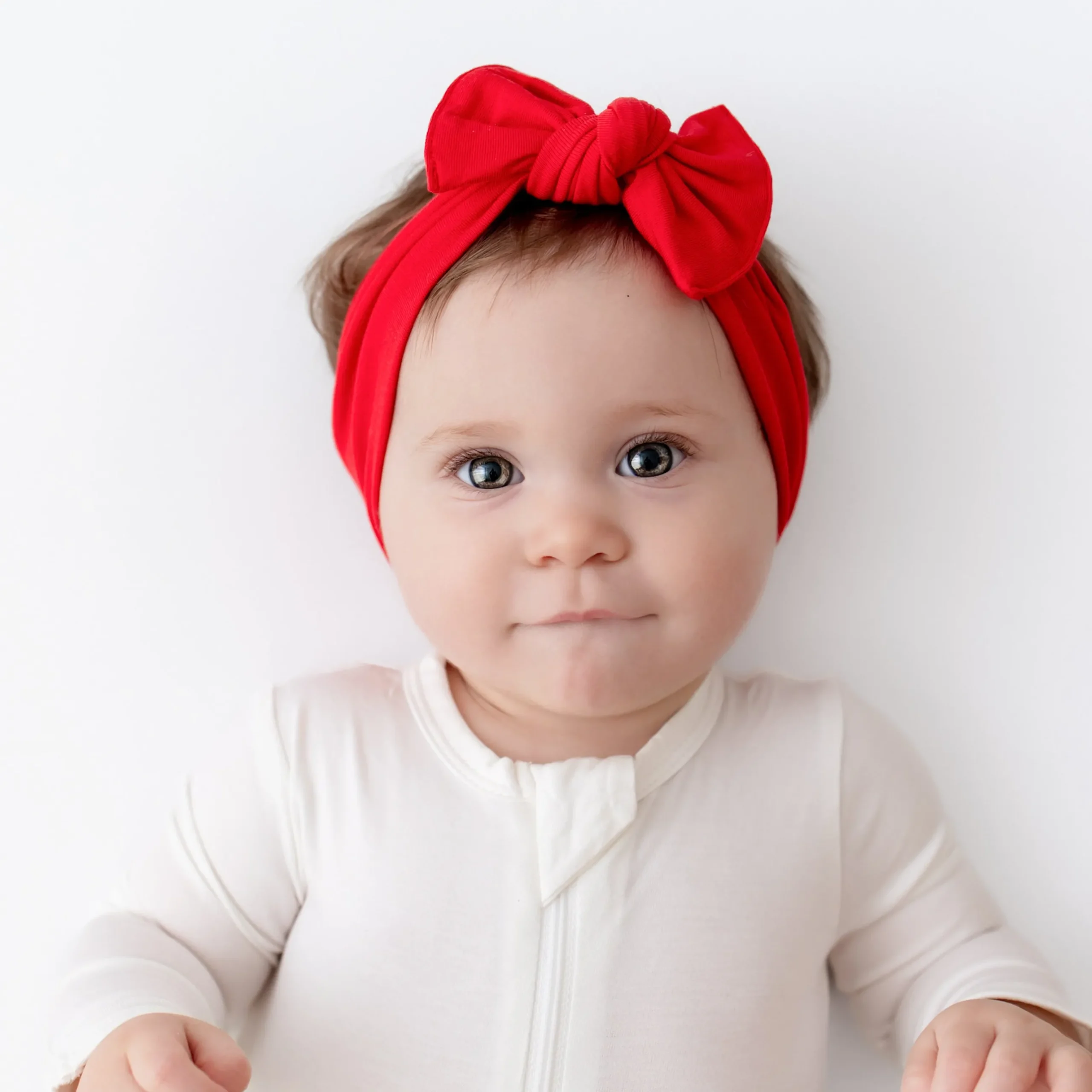 Outlet Kyte Baby Knotted Bow Headband in Cardinal