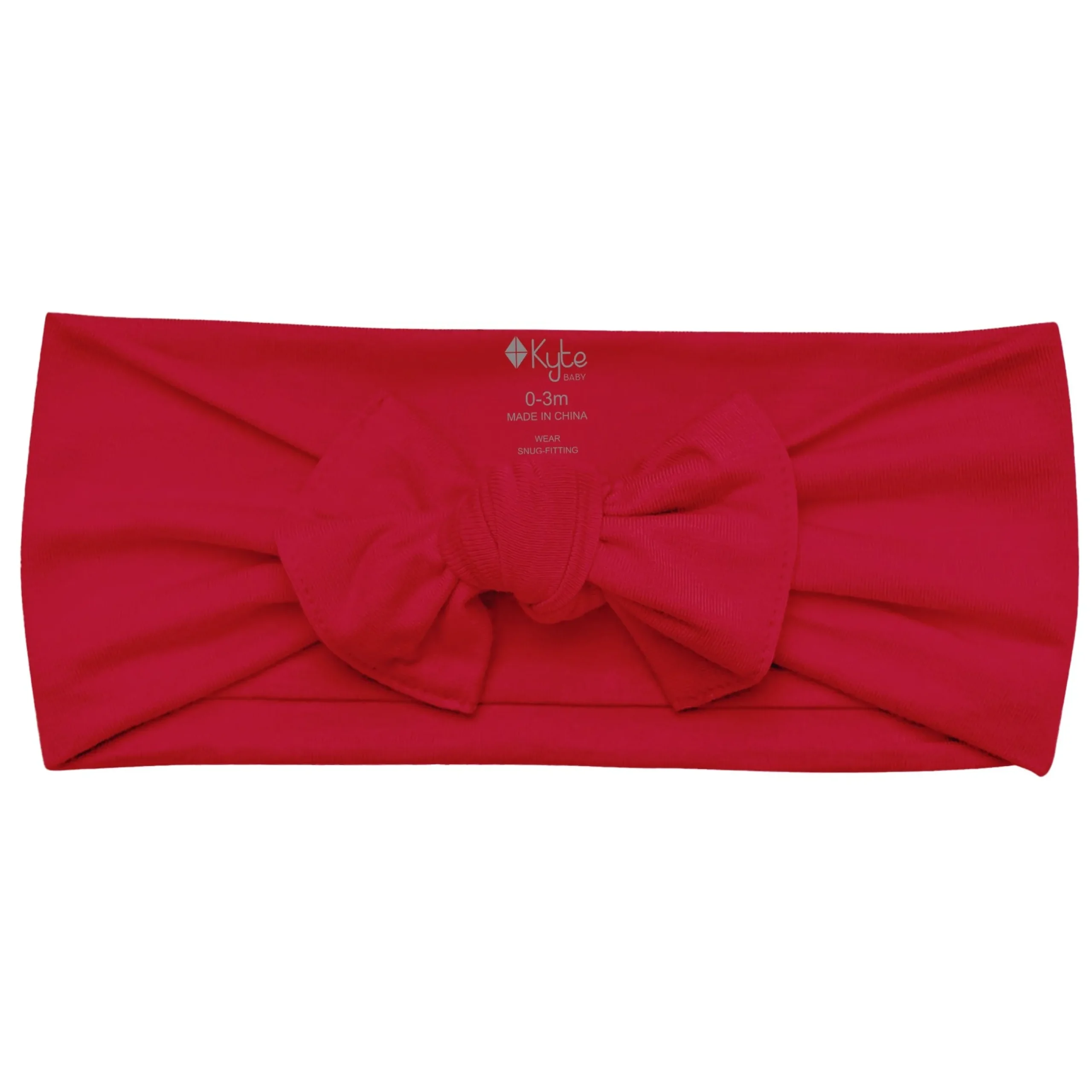 Outlet Kyte Baby Knotted Bow Headband in Cardinal