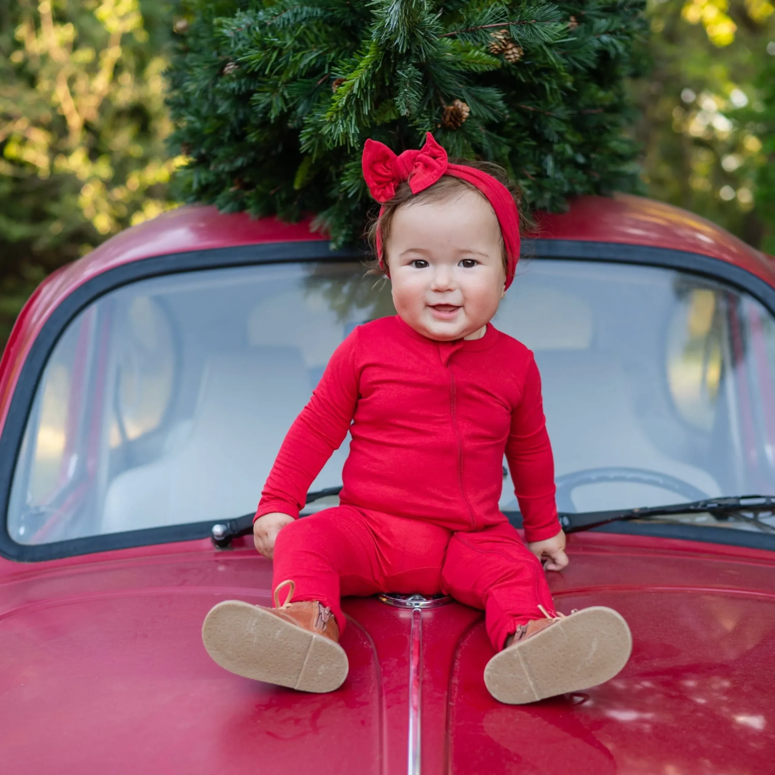 Outlet Kyte Baby Knotted Bow Headband in Cardinal