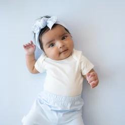 New Kyte Baby Knotted Bow Headband in Mist