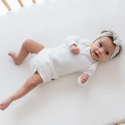 Hot Kyte Baby Knotted Bow Headband in Oat