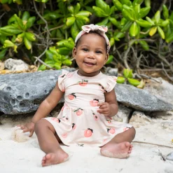 Kyte Baby Knotted Bow Headband in Peach