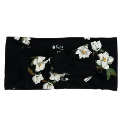 Hot Kyte Baby Knotted Bow Headband in Small Midnight Magnolia