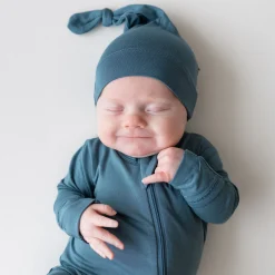 Hot Kyte Baby Knotted Cap in Atlantic