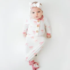 Best Kyte Baby Knotted Gown with Set in Bow