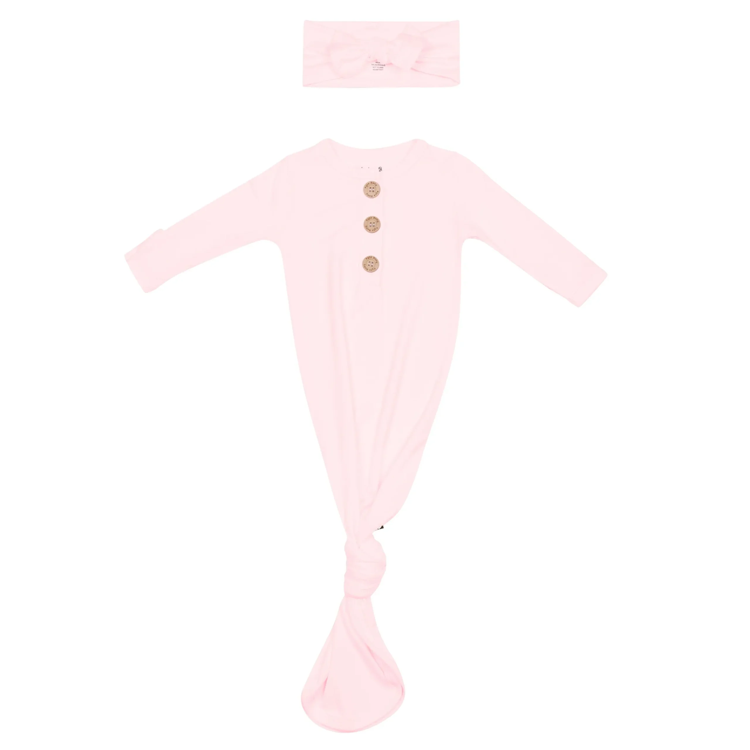 Clearance Kyte Baby Knotted Gown with Bow Set in Sakura