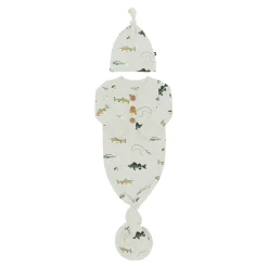 Sale Kyte Baby Knotted Gown with Hat Set in Fishing
