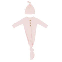 Online Kyte Baby Knotted Gown with Hat Set in Blush