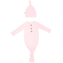 Best Kyte Baby Knotted Gown with Hat Set in Sakura