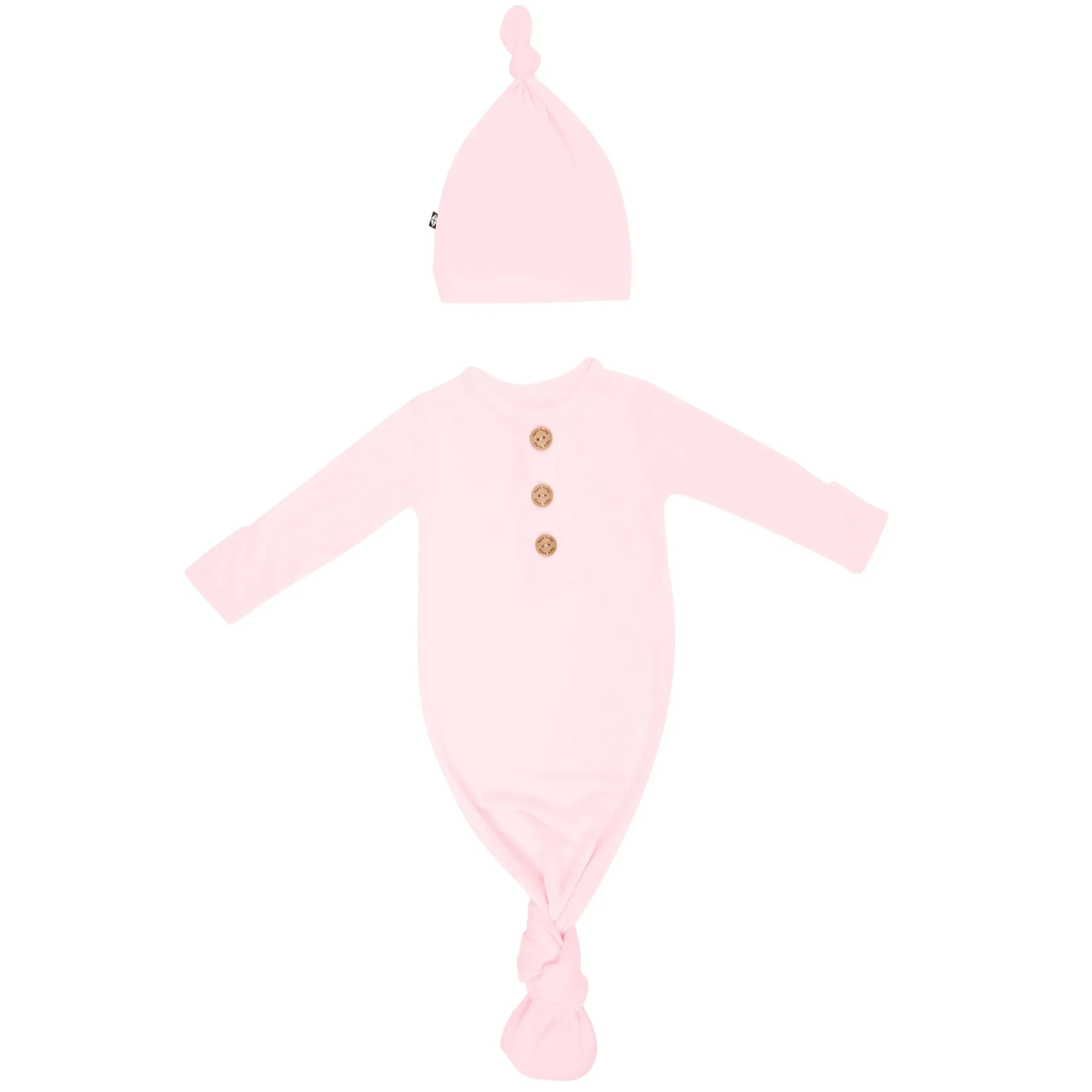Best Kyte Baby Knotted Gown with Hat Set in Sakura