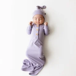 Best Kyte Baby Knotted Gown with Hat Set in Taro