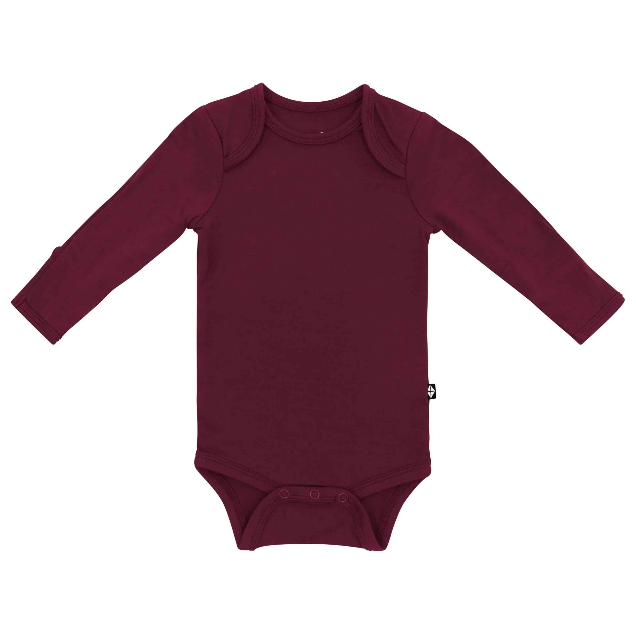 Sale Kyte Baby Long Sleeve Bodysuit in Burgundy