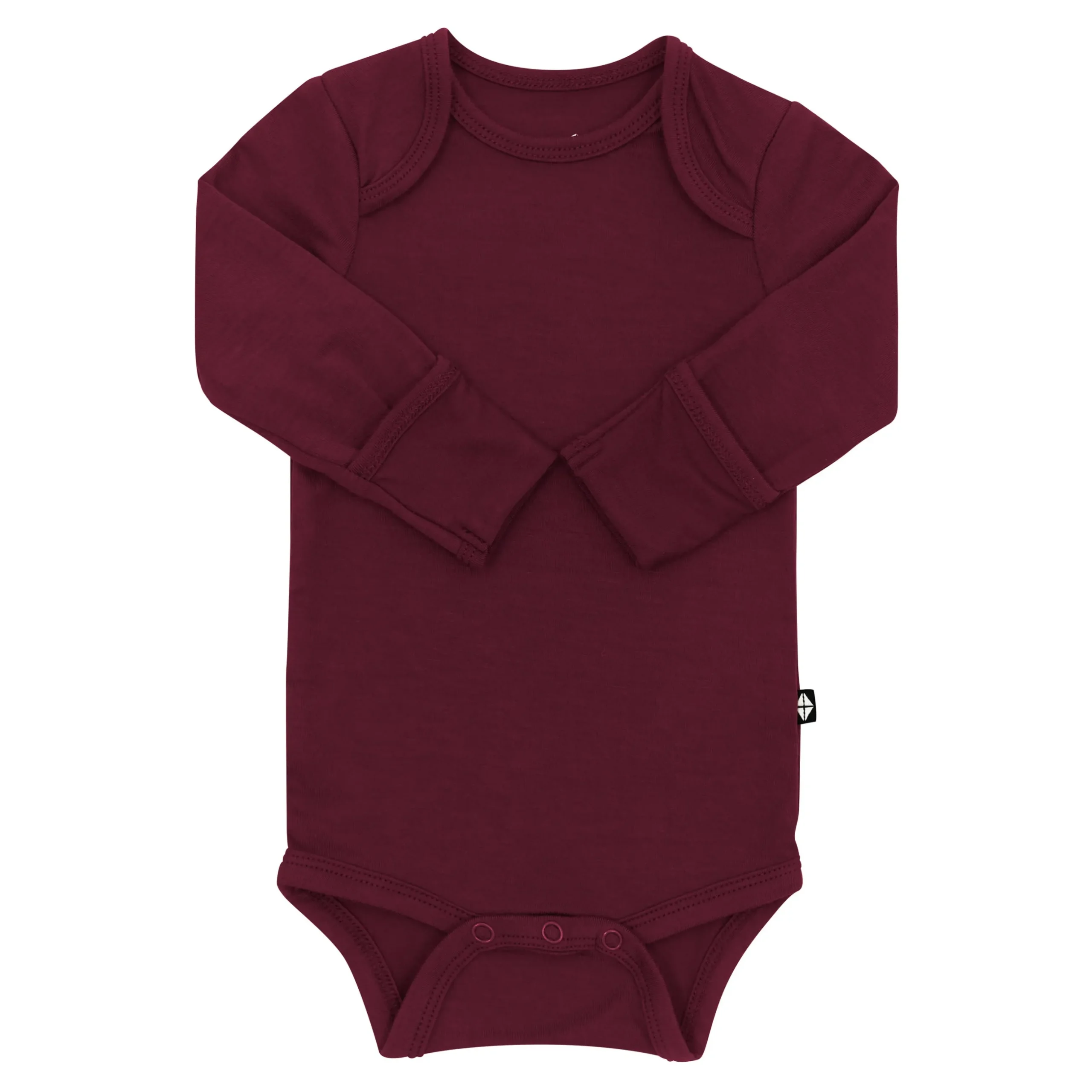 Sale Kyte Baby Long Sleeve Bodysuit in Burgundy