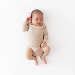 Online Kyte Baby Long Sleeve Bodysuit in Bisque