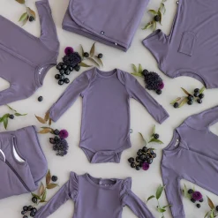 Clearance Kyte Baby Long Sleeve Bodysuit in Currant