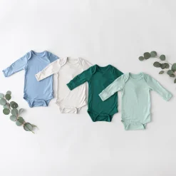 Outlet Kyte Baby Long Sleeve Bodysuit in Emerald