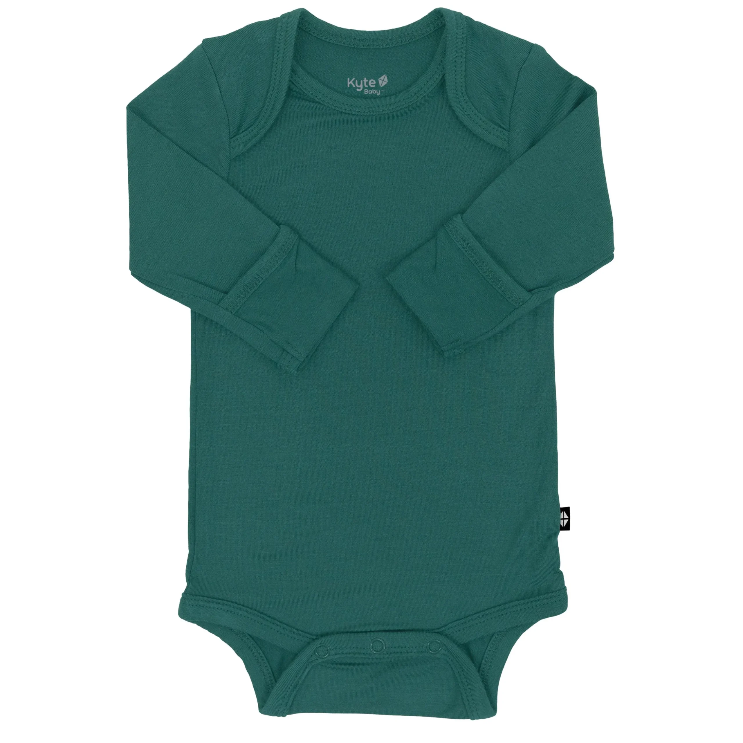 Outlet Kyte Baby Long Sleeve Bodysuit in Emerald