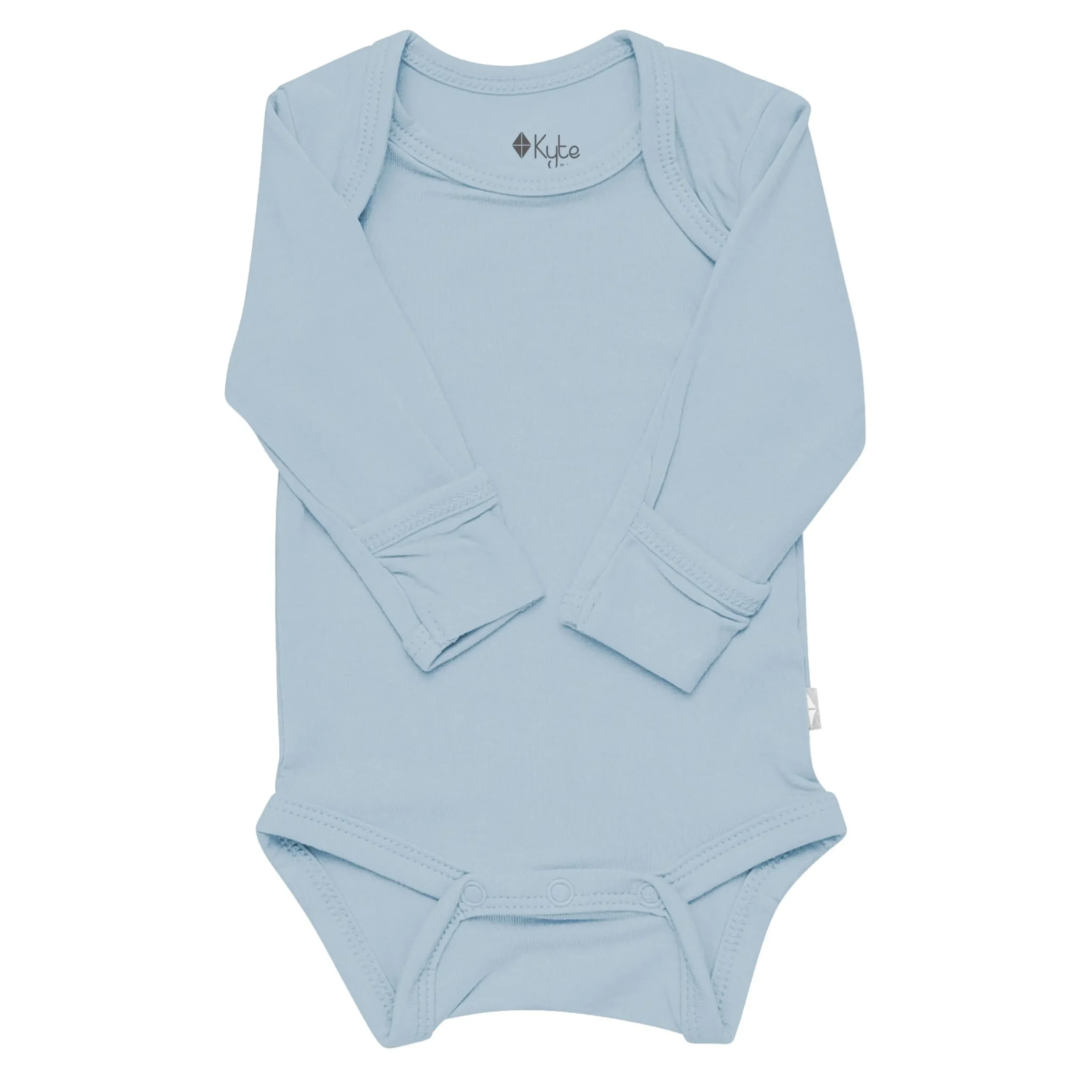 Sale Kyte Baby Long Sleeve Bodysuit in Fog
