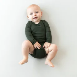 Hot Kyte Baby Long Sleeve Bodysuit in Fir