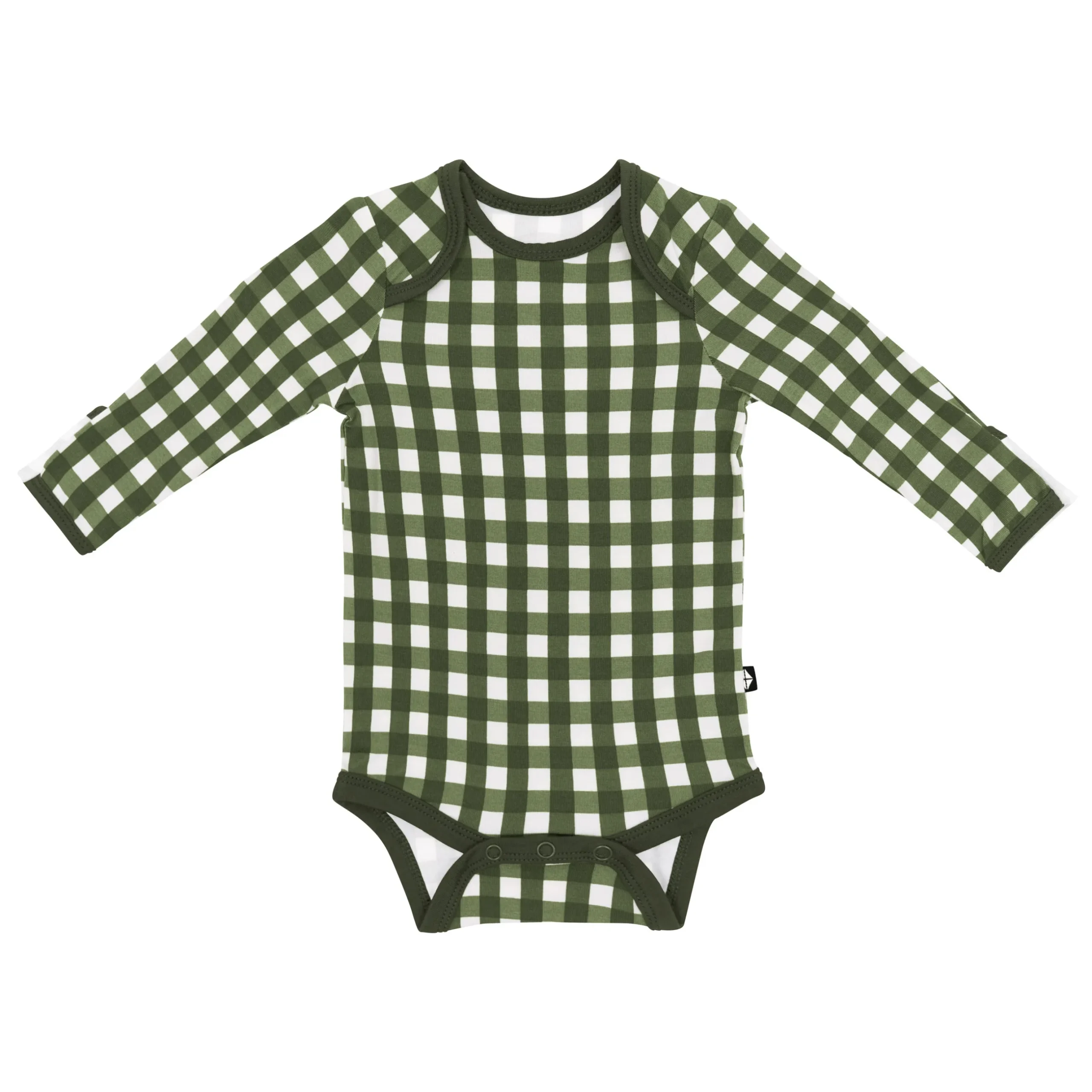 Online Kyte Baby Long Sleeve Bodysuit in Gingham Fir