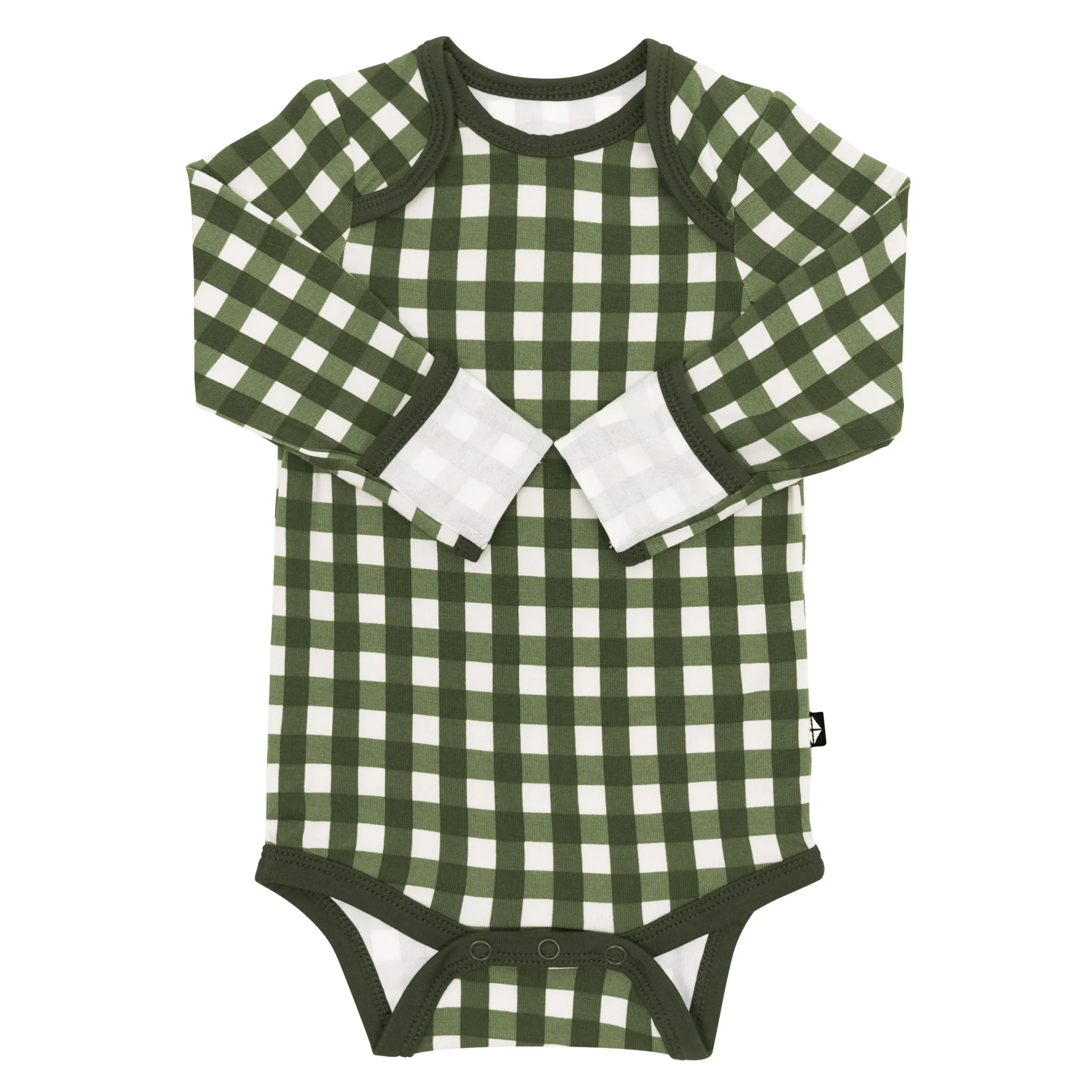 Online Kyte Baby Long Sleeve Bodysuit in Gingham Fir