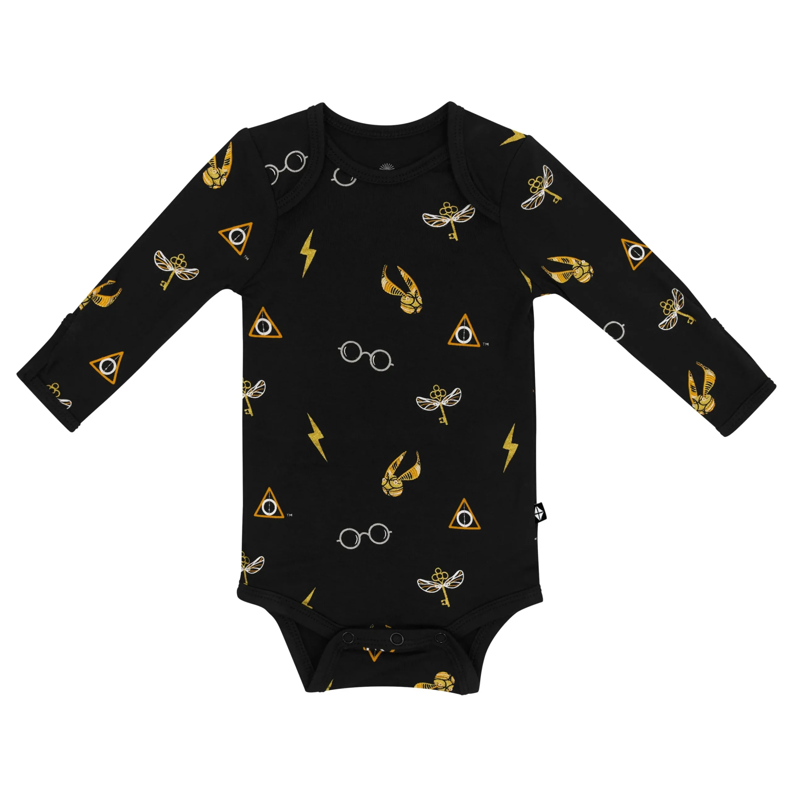 Outlet Kyte Baby Long Sleeve Bodysuit in Midnight Icon