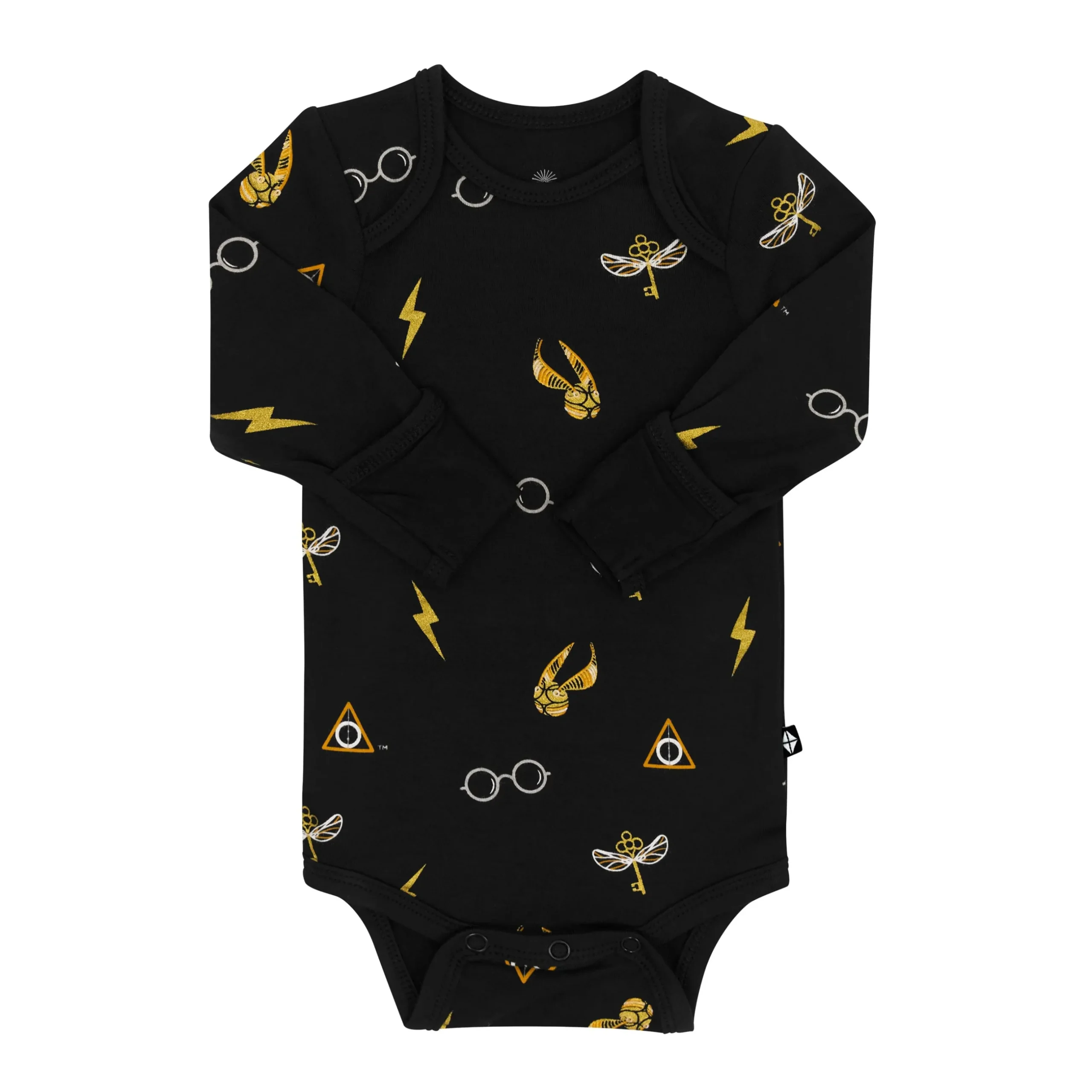 Outlet Kyte Baby Long Sleeve Bodysuit in Midnight Icon