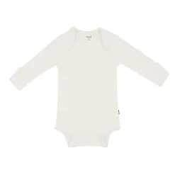 New Kyte Baby Long Sleeve Bodysuit in Oat