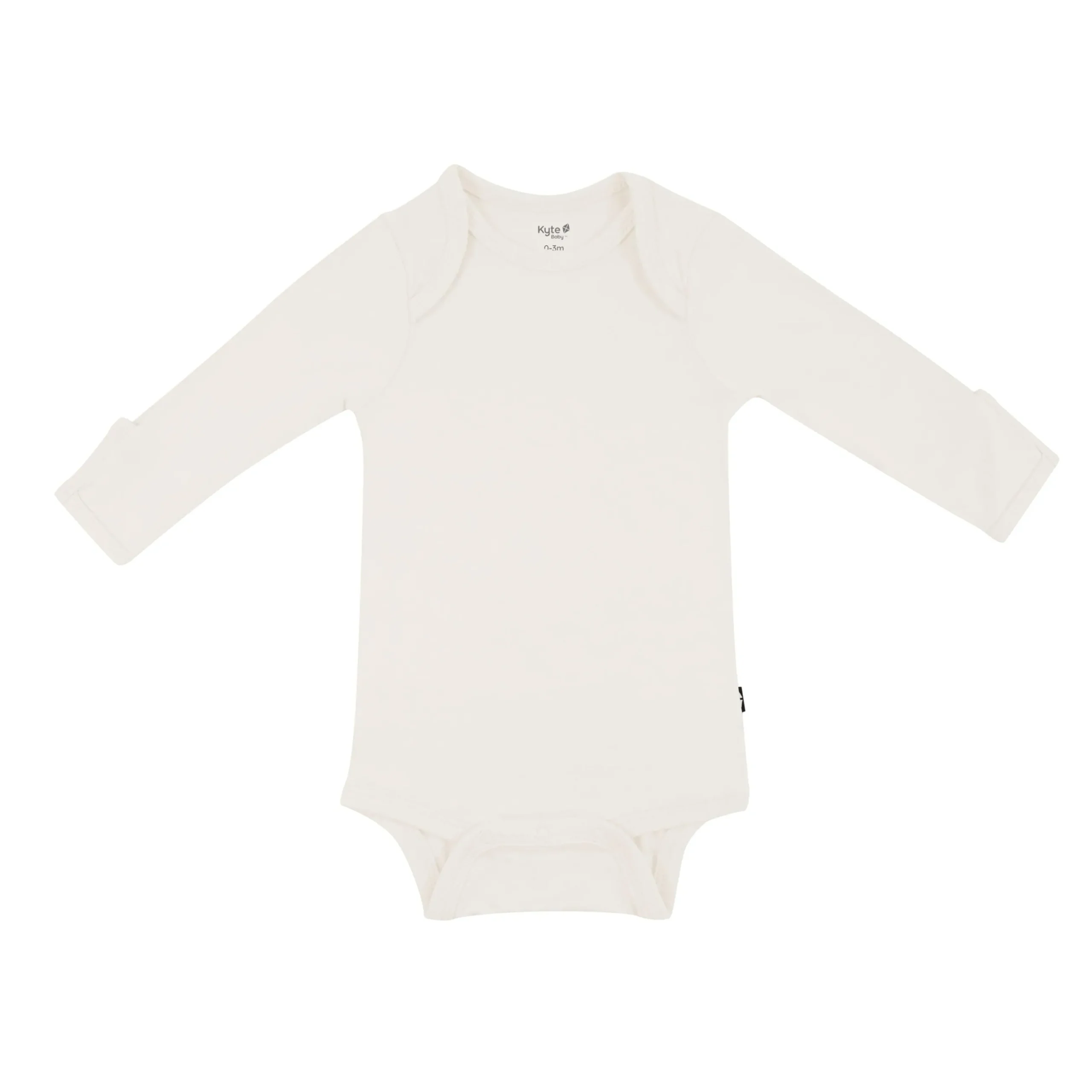New Kyte Baby Long Sleeve Bodysuit in Oat