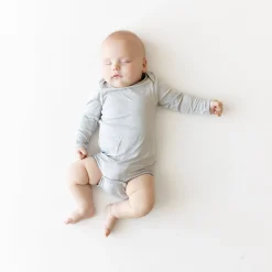 Discount Kyte Baby Long Sleeve Bodysuit in Storm