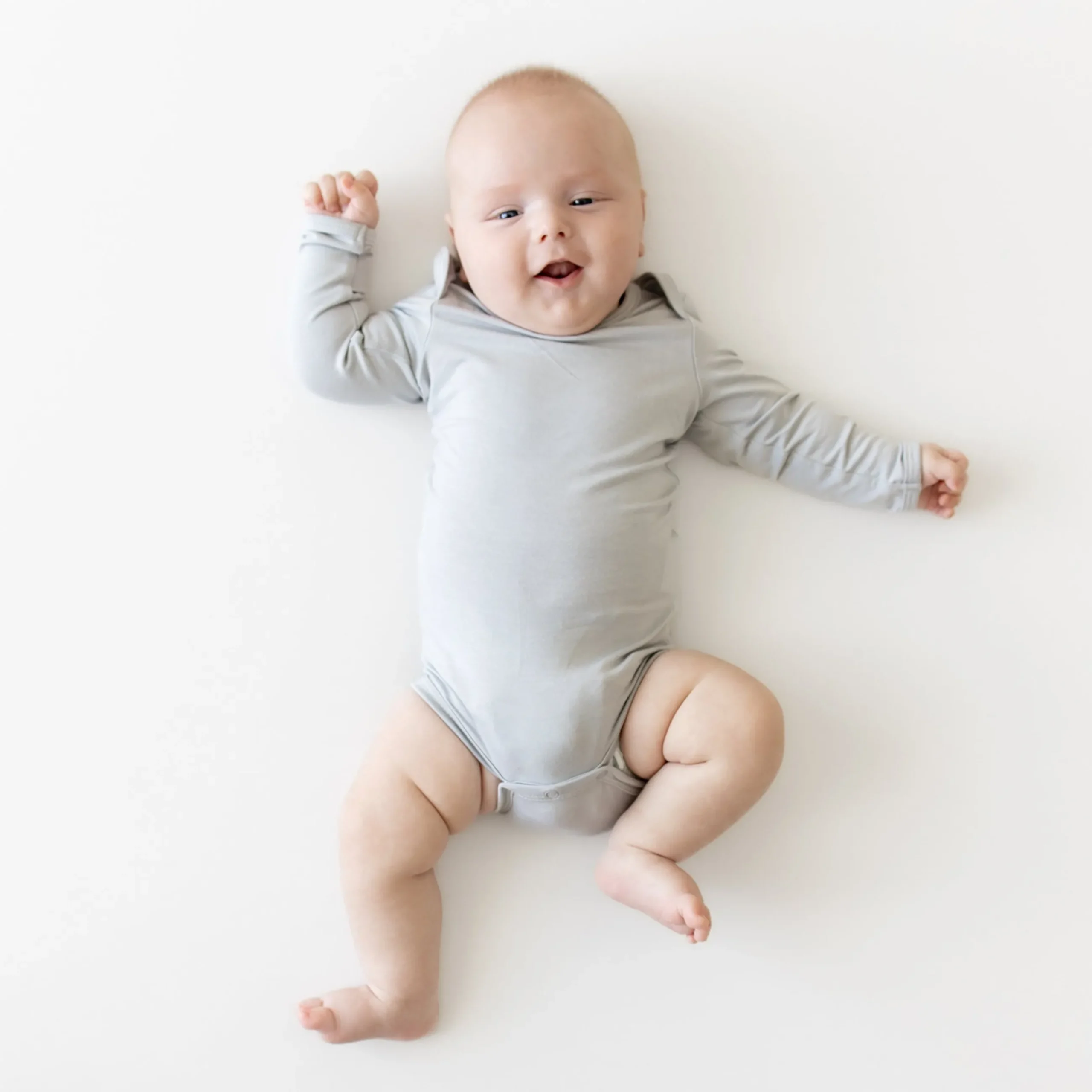 Discount Kyte Baby Long Sleeve Bodysuit in Storm