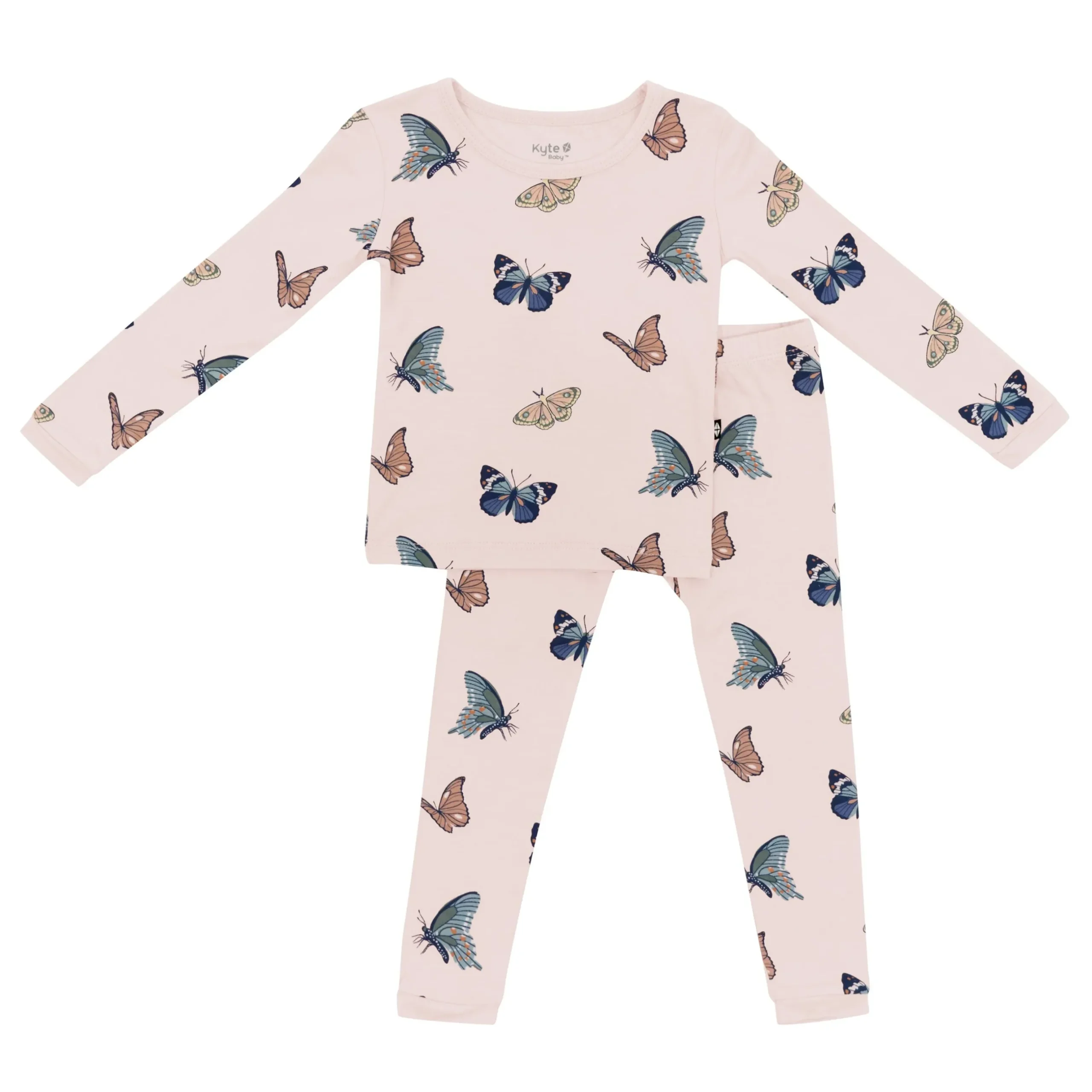 Discount Kyte Baby Long Sleeve Pajamas in Blush Butterfly