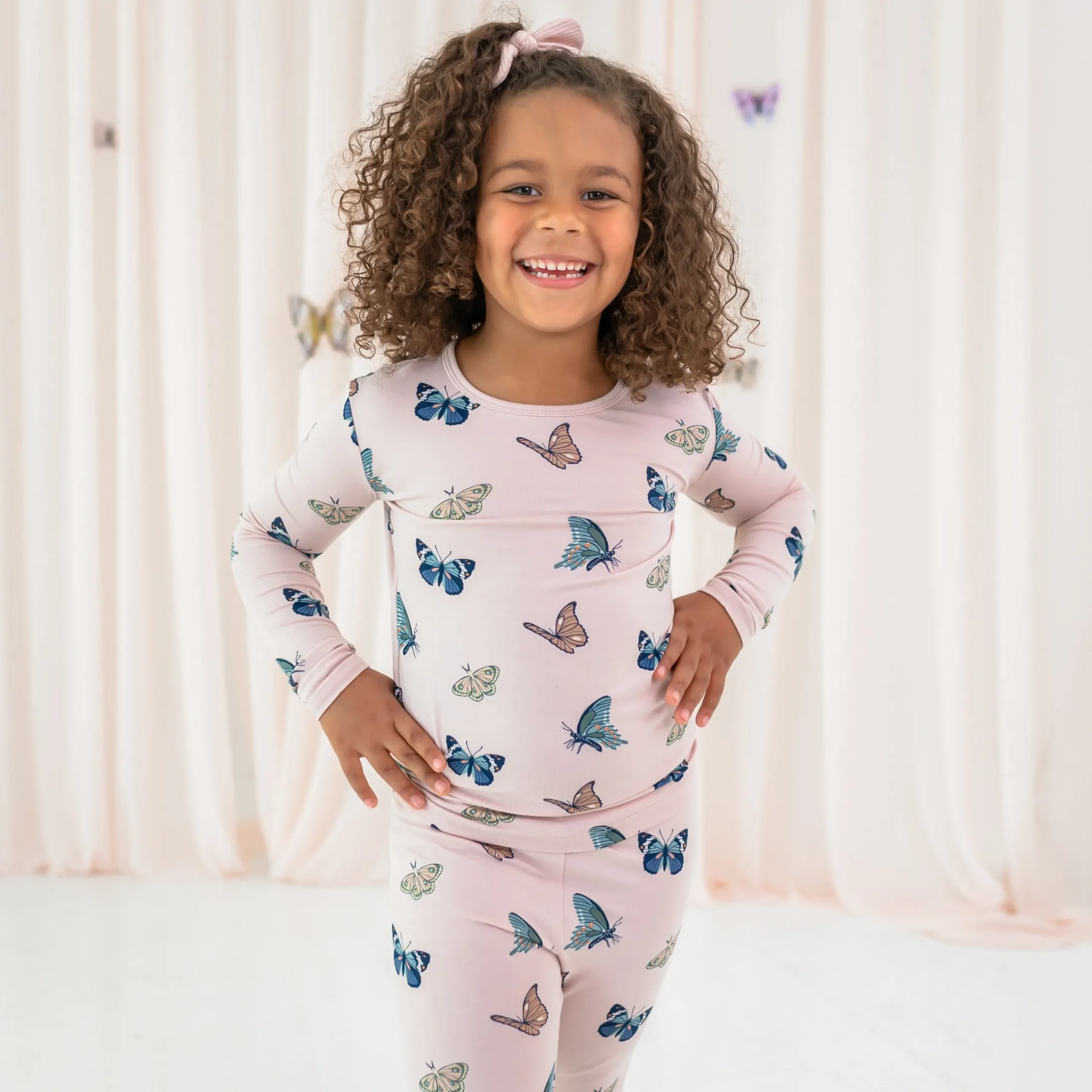 Discount Kyte Baby Long Sleeve Pajamas in Blush Butterfly