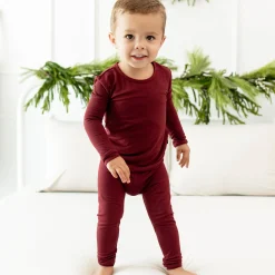 Hot Kyte Baby Long Sleeve Pajamas in Burgundy