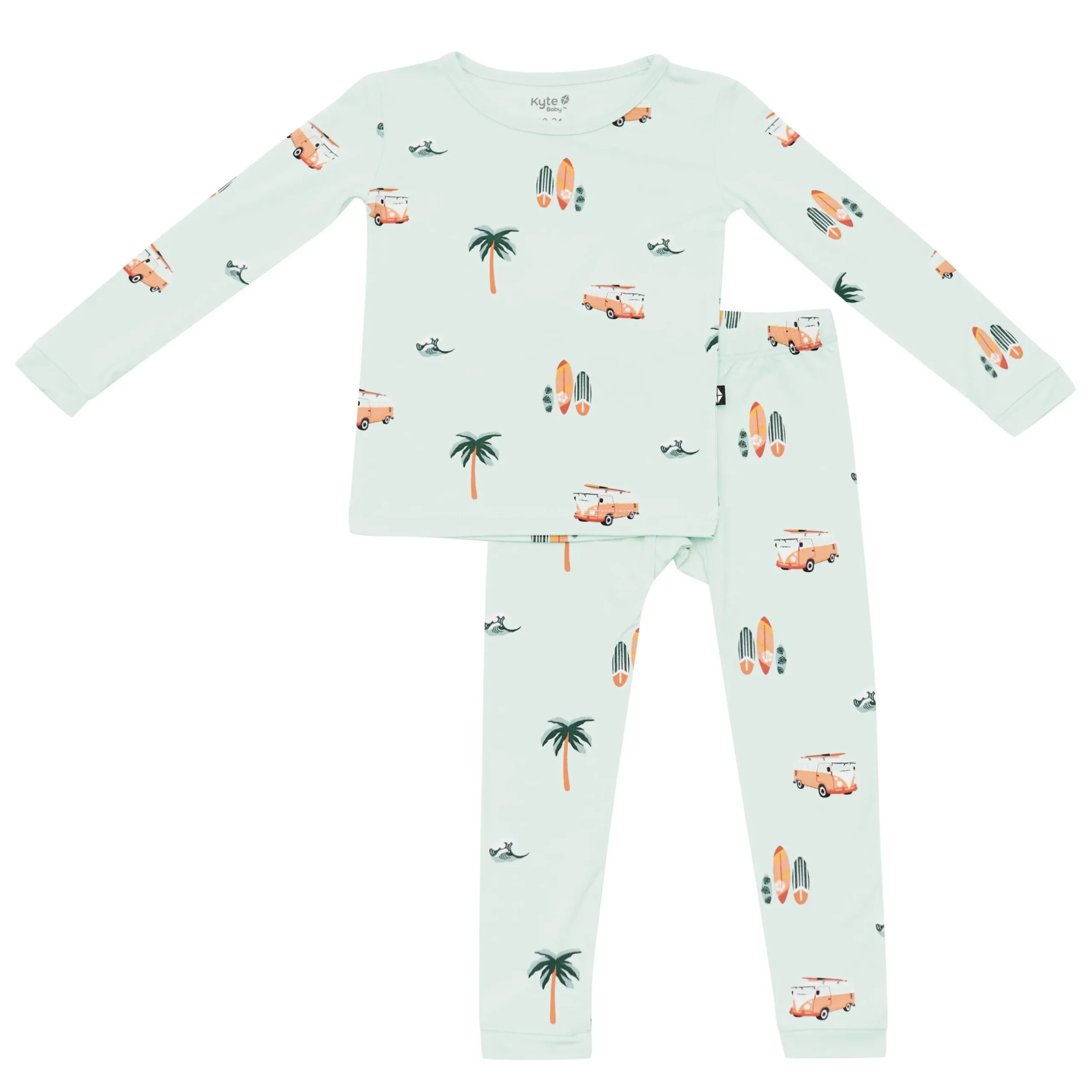 New Kyte Baby Long Sleeve Pajamas in Dew Surf