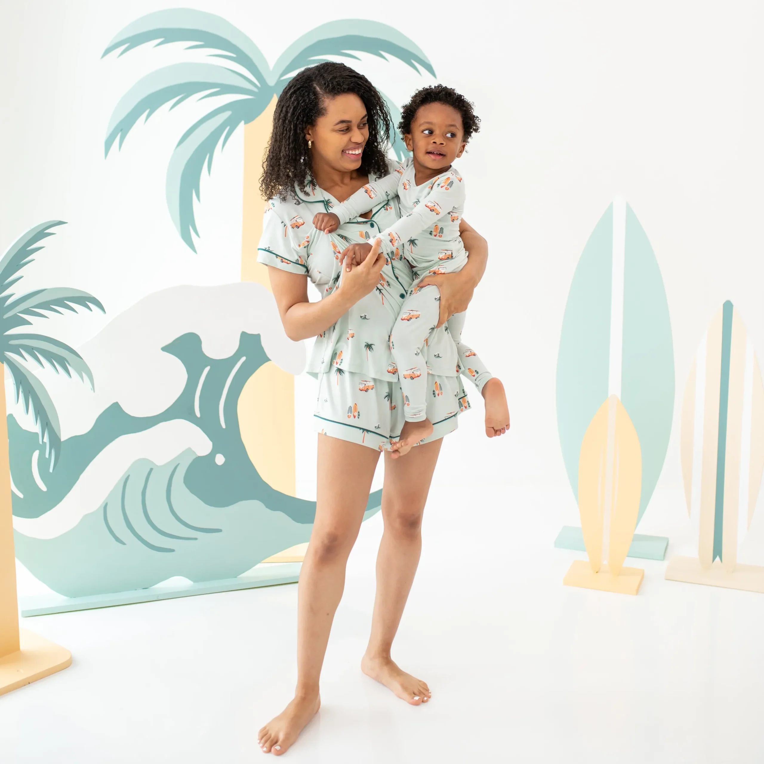 New Kyte Baby Long Sleeve Pajamas in Dew Surf