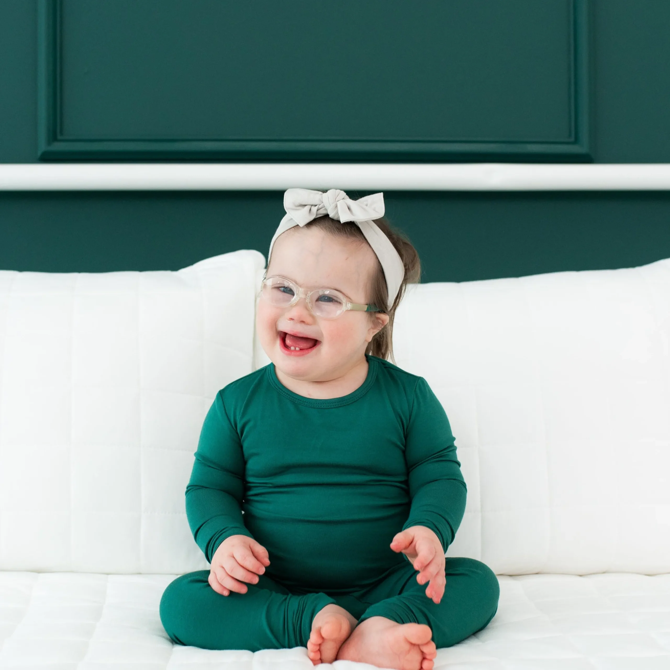 Clearance Kyte Baby Long Sleeve Pajamas in Emerald