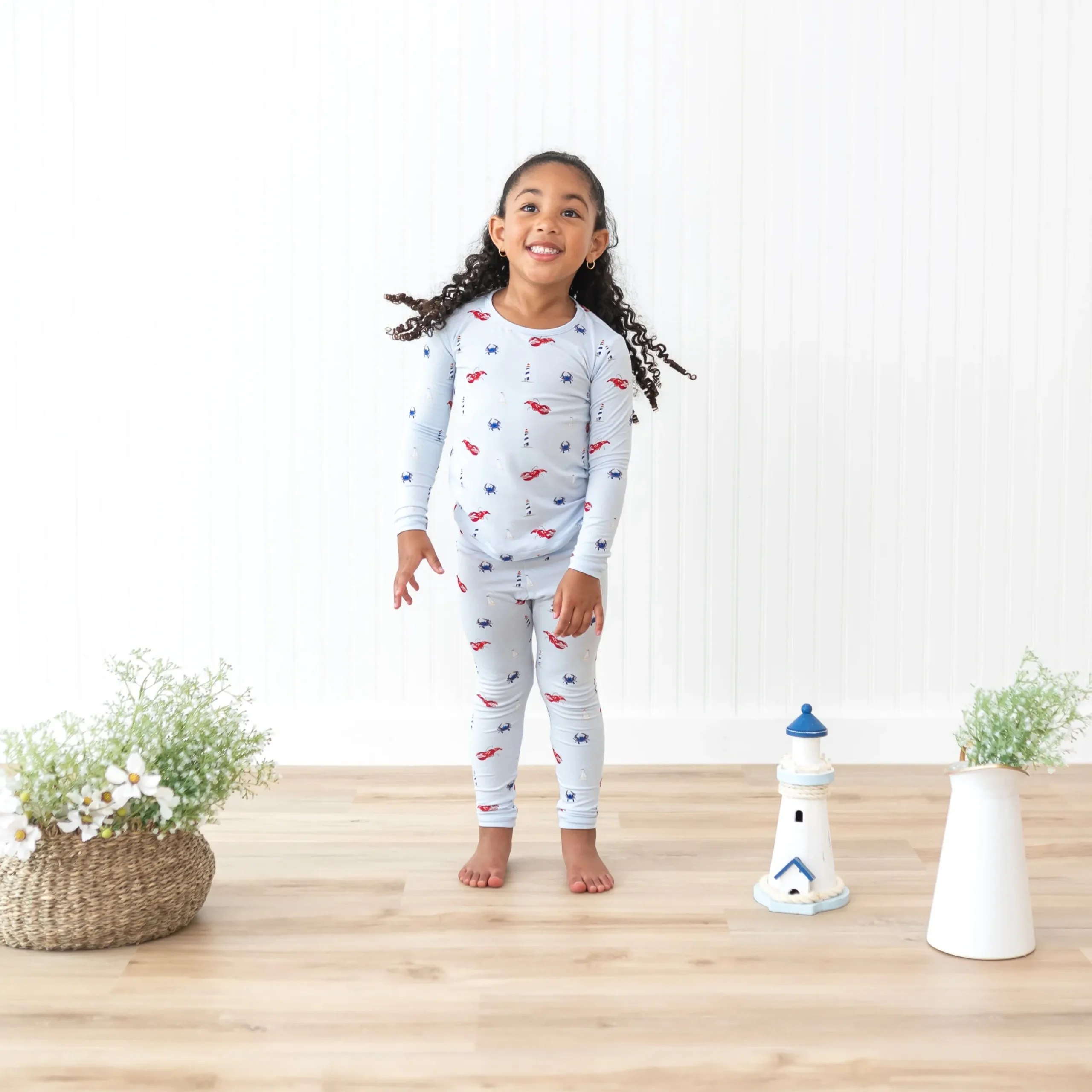 Hot Kyte Baby Long Sleeve Pajamas in Harbor